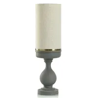 Matte Gray Cylinder Uplight Table Lamp