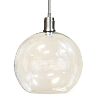 Brushed Nickel Glass Globe Pendant Light