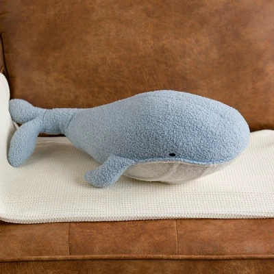 Blue Whale Boucle Pillow