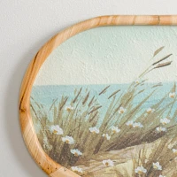 Ocean View Oval Framed Art Print