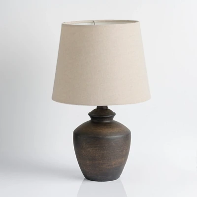 Dark Brown Textured Table Lamp
