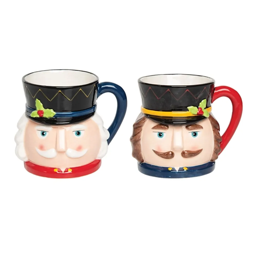 Nutcracker Christmas Mugs, Set of 2