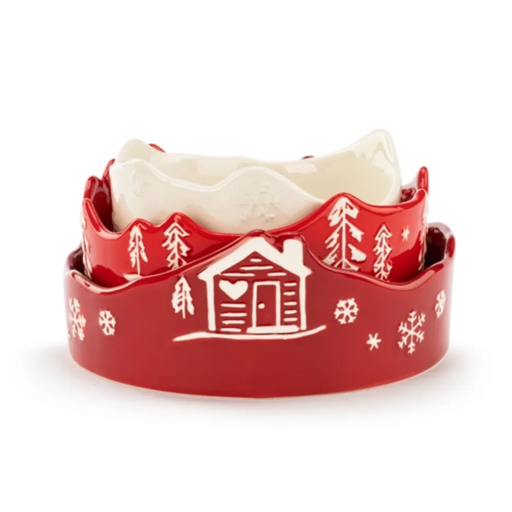 Cozy Lodge Christmas Bowls, Set of 3