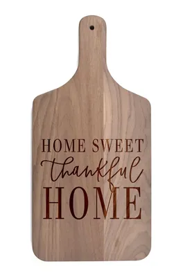 Walnut Wood Home Sweet Thankful Home Cutting Board