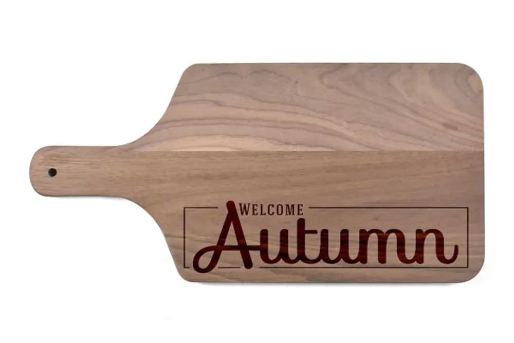 Walnut Wood Welcome Autumn Cutting Board