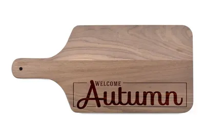Walnut Wood Welcome Autumn Cutting Board