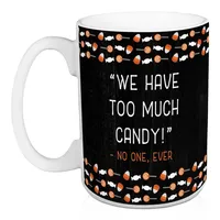 Too Much Candy Halloween Mugs, Set of 2