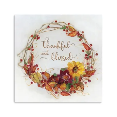 Thankful & Blessed Harvest Wreath Print