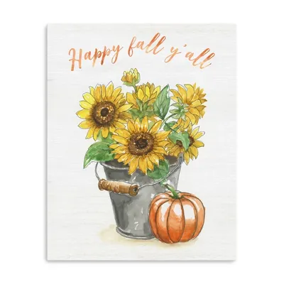 Happy Fall Y'all Canvas Art Print