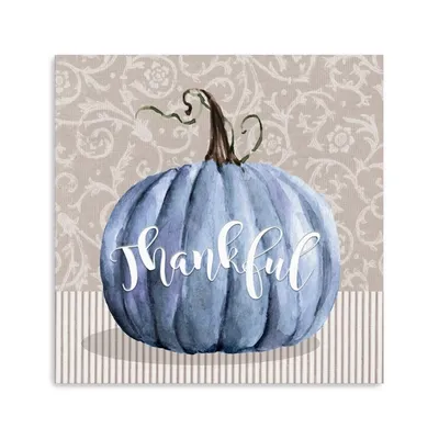 Thankful Pumpkin Canvas Art Print, 20x20