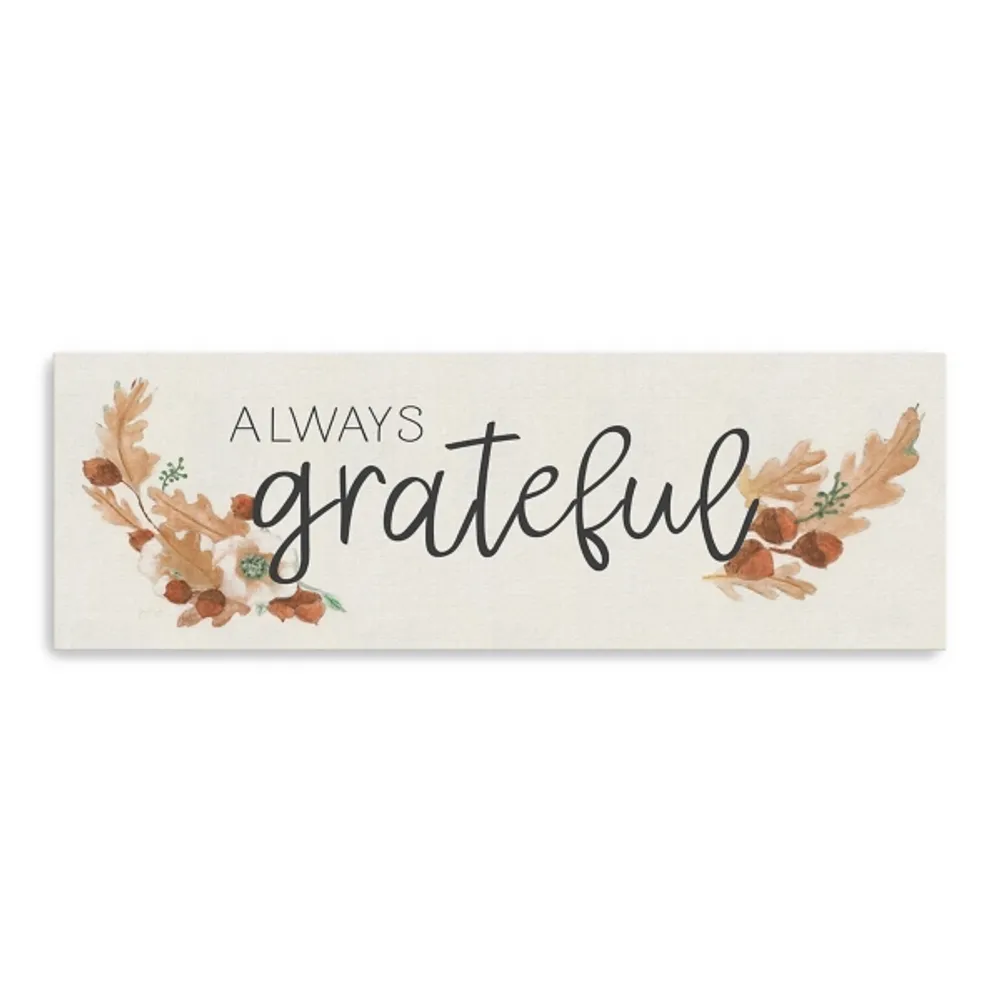 Always Grateful Canvas Art Print, 10x30