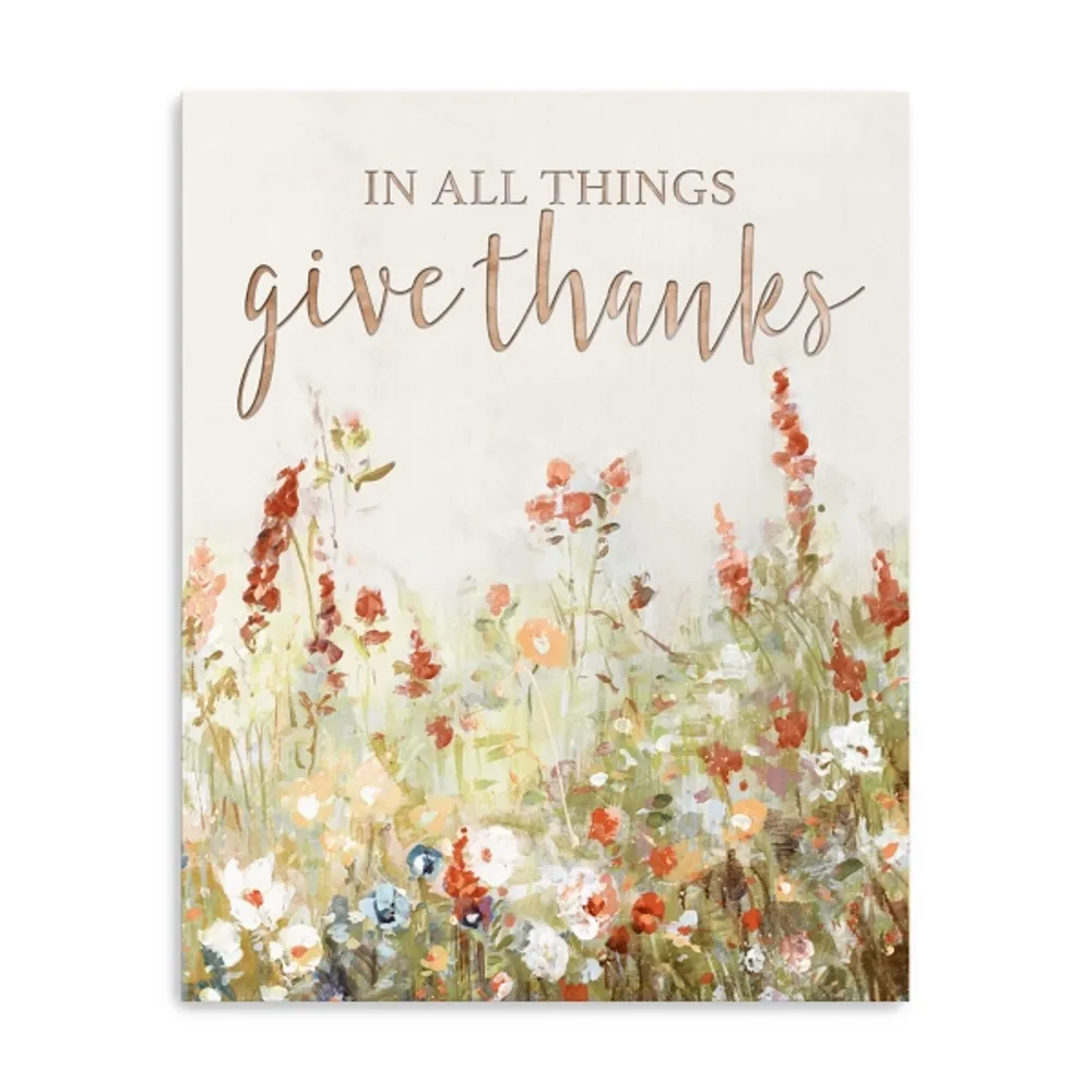 In All Things Give Thanks Canvas Art Print