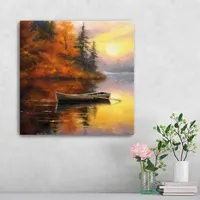 Fall Sunset Canvas Art Print, 20x20 in.