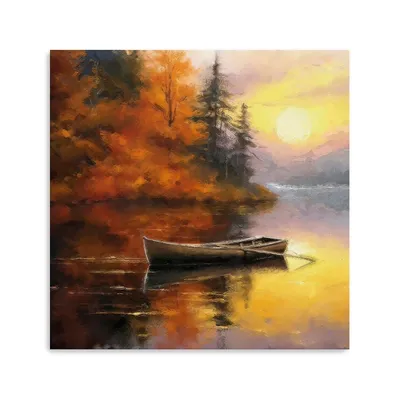 Fall Sunset Canvas Art Print, 20x20 in.