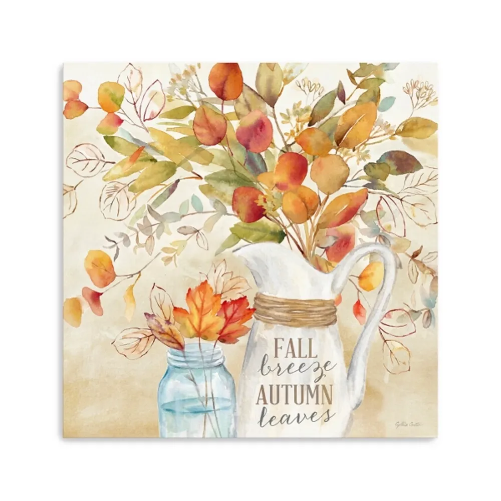 Fall Breeze Autumn Leaves Canvas Print