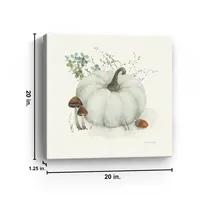 White Pumpkin Canvas Art Print