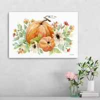 Watercolor Pumpkins Canvas Art Print