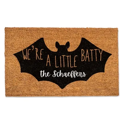 Personalized We're a Little Batty Doormat
