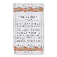Personalized Fall Things Tea Towels, Set of 2