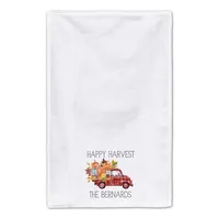 Personalized Happy Harvest Tea Towels, Set of 2