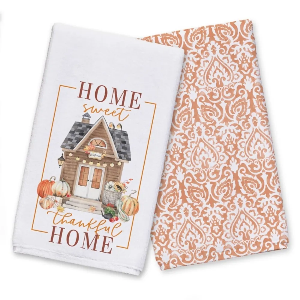 Home Sweet Thankful Home Tea Towels, Set of 2