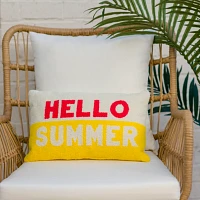 Hello Summer Outdoor Lumbar Pillow