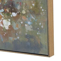 Abstract Pond Framed Canvas Art Print