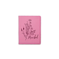 Pink Wildflower Personalized Passport Holder