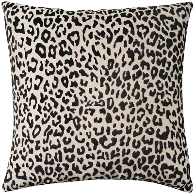 Black Leopard Jacquard Pillow