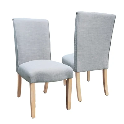 Gray Whitewashed Dining Chairs, Set of 2