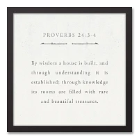 Proverbs Black Framed Canvas Art Print