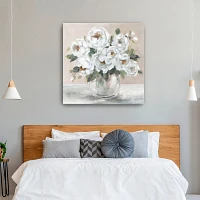 Blushing Blooms Canvas Art Print, 40x40 in.