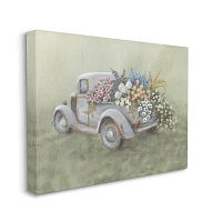 Farmhouse Flower Buggy Canvas Art Print