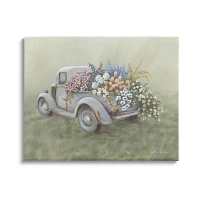 Farmhouse Flower Buggy Canvas Art Print