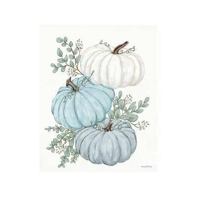 Blue Pumpkin Trio Canvas Print