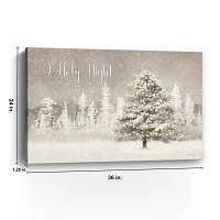 Snowy O Holy Night Canvas Art Print