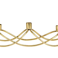 Gold Stainless Steel Curved Candelabra