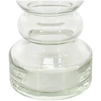 Clear Blown Glass Curved 3-pc. Candle Holder Set
