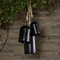 Black Metal Hanging Bells, Set of 3