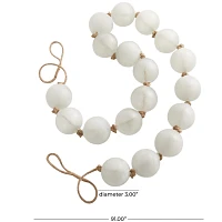 Frosted Ivory Glass Bead Garland