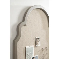 Gray Scalloped Arch Fabric Pinboard