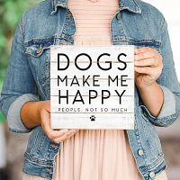 Dogs Make Me Happy Wall Plaque