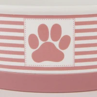 Paw Stripe Ceramic Pet Bowls