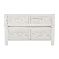 White and Beige Carlton Storage Bench