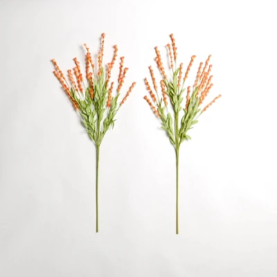 Orange Gladiolus Flower Stems, Set of 2