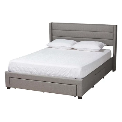 Gray Braylon Upholstered 3-Drawer Queen Bed