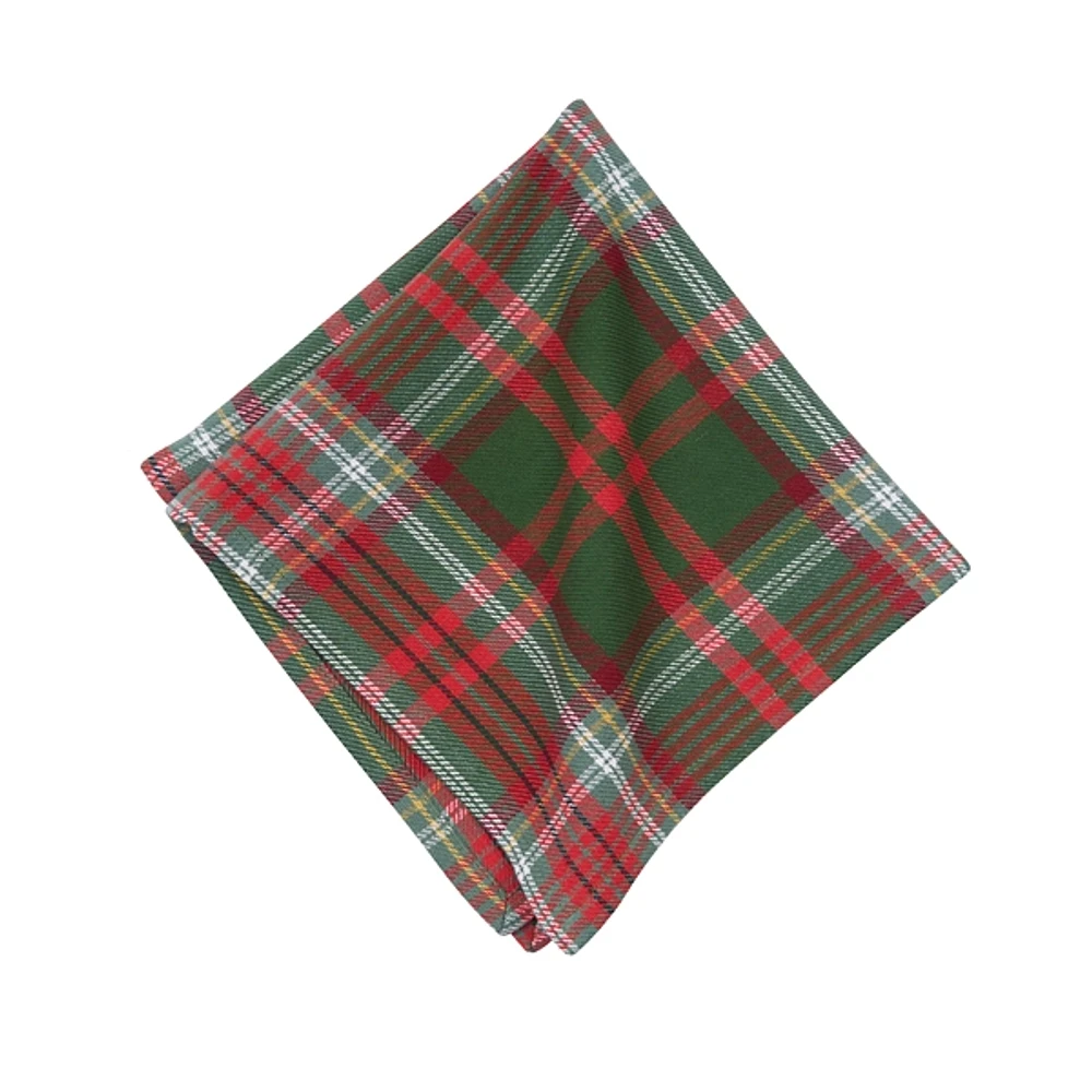 Green and Red Axel Plaid Napkins, Set of 6