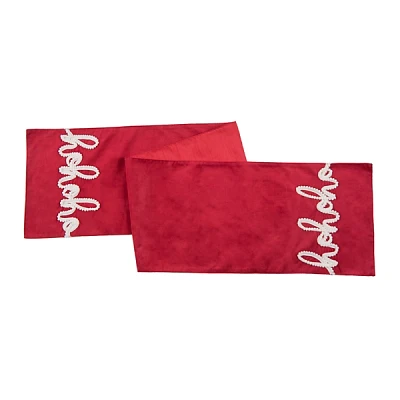 Red Ho Ho Ho Tufted Table Runner