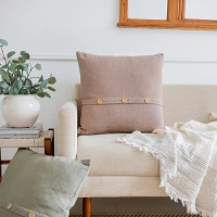 Buttoned Throw Pillow