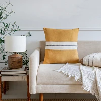 Yellow Single Stripe Pillow